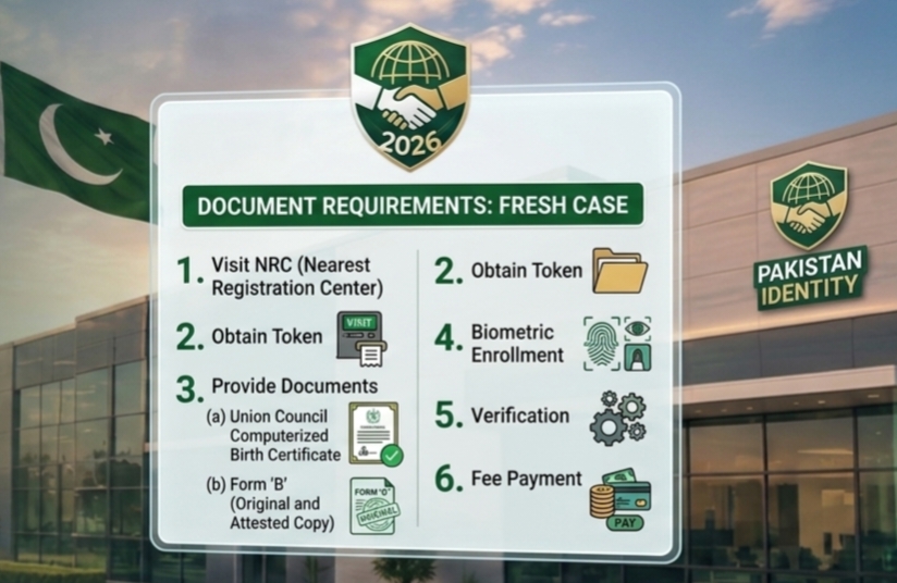 CNIC Application Process — Fresh Case